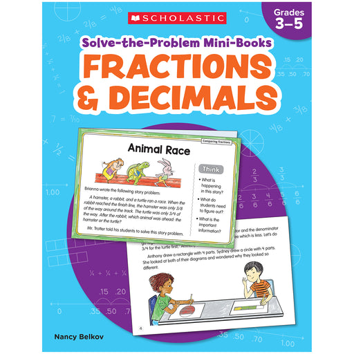 Fractions & Decimals Solve Problem Mini Books