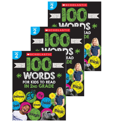 100 Words For Kids To Read In 2nd Grade, Pack of 3