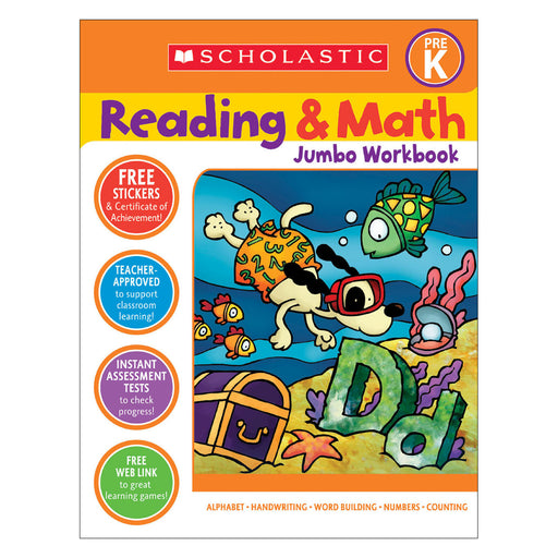 Reading & Math Jumbo Workbk Gr Prek