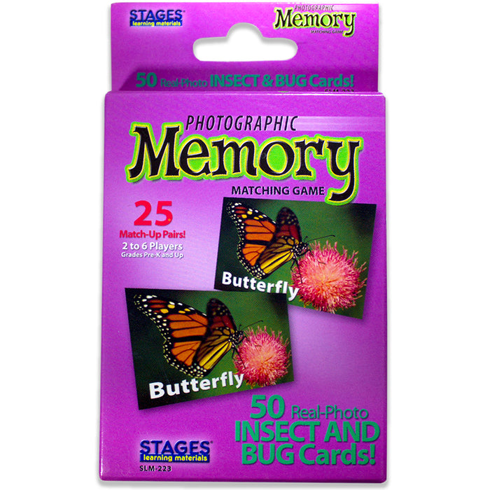 (3 Ea) Insects & Bugs Photographic Memory Matching Game
