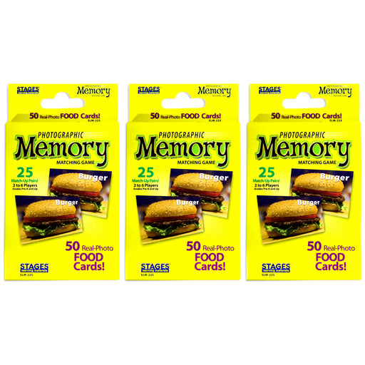 Photographic Memory Matching Game, Food, Pack of 3
