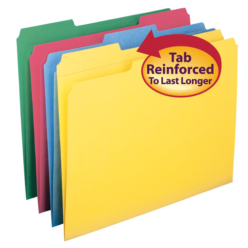 (2 Pk) Smead Letter Sz File Folders Assorted 12 Colors Per Pk