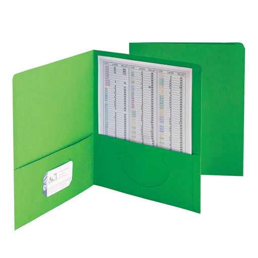 Smead 25ct Green Standard Two Two Pocket Folders