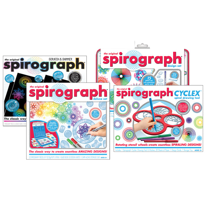 Spirograph Orginl Cyclex Scratch & Shimmer And Design Tin Sets