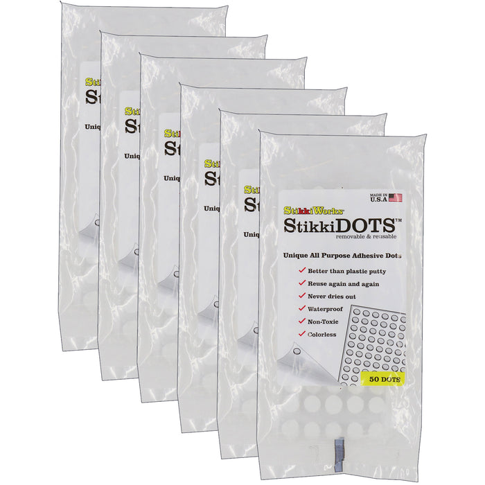 (6 Pk) Stikki Wax Dots 50 Per Bg