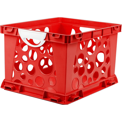Premium File Crate W Handles Red Classroom