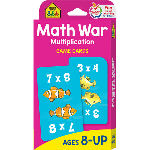 (6 Ea) Math War Multiplication Game Cards