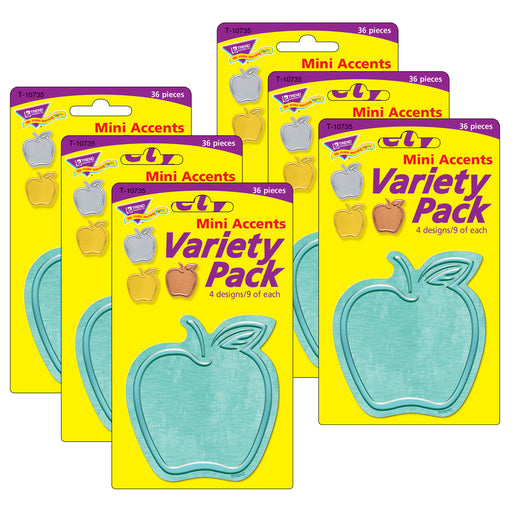 (6 Pk) Apples Mini Accents Variety Pack I Heart Metal