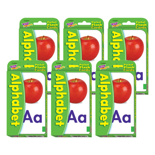 Alphabet Pocket Flash Cards, 6 Packs