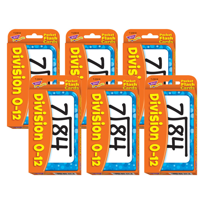 (6 Pk) Pocket Flashcards Division 56pk