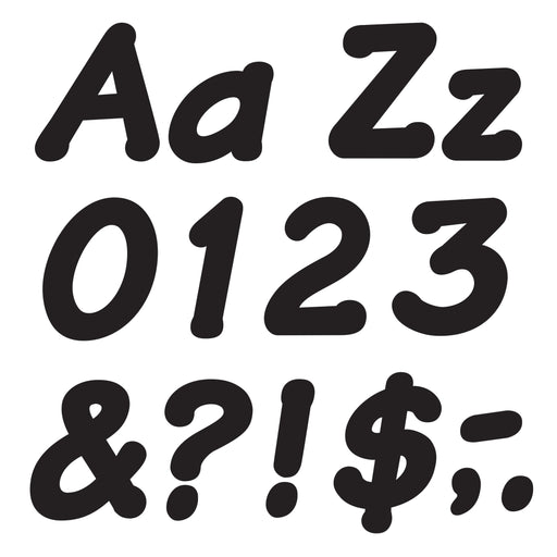 (3 Pk) Ready Letters 4in Italic Blk