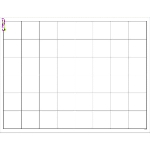 (6 Ea) Graphing Grid Large Squares Wipe Off Chart 17x22
