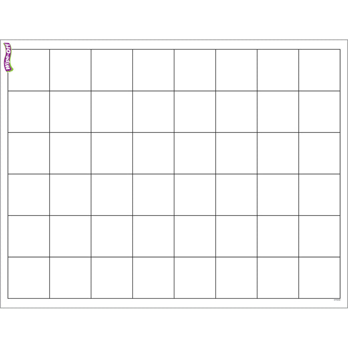 (6 Ea) Graphing Grid Large Squares Wipe Off Chart 17x22