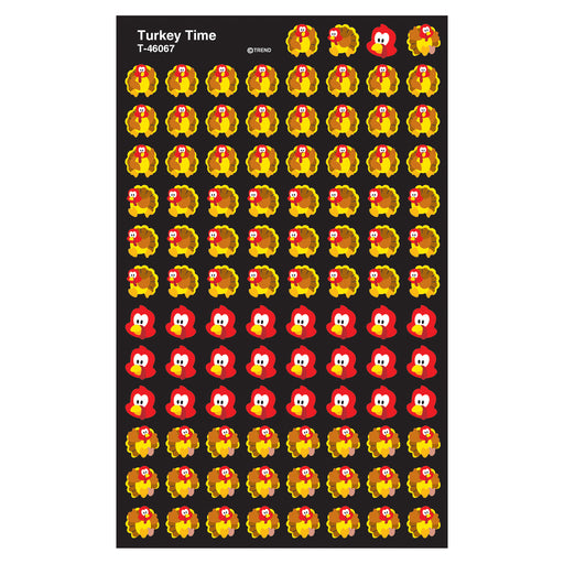 (6 Pk) Supershapes Stickers Turkey Time