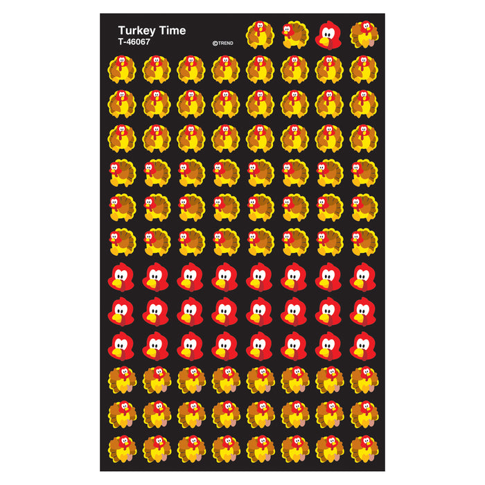 (6 Pk) Supershapes Stickers Turkey Time