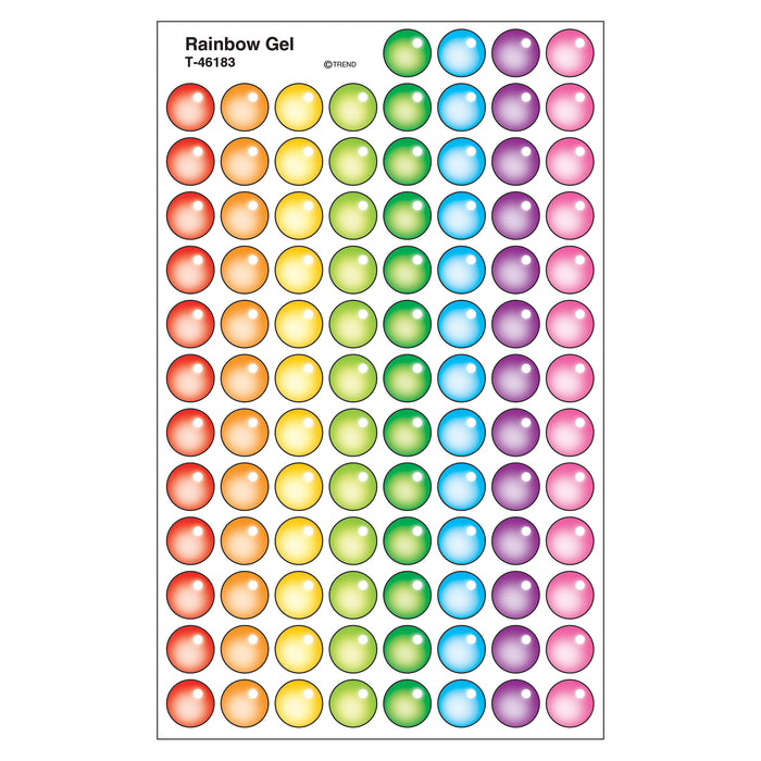 (6 Pk) Rainbow Gel Superspots Stickers