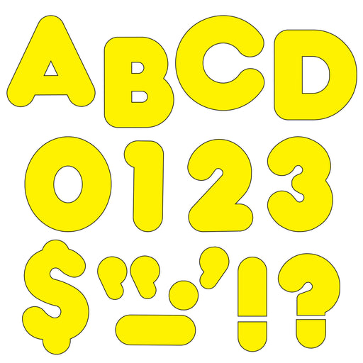(6 Pk) Ready Letters 4in Casual Yellow
