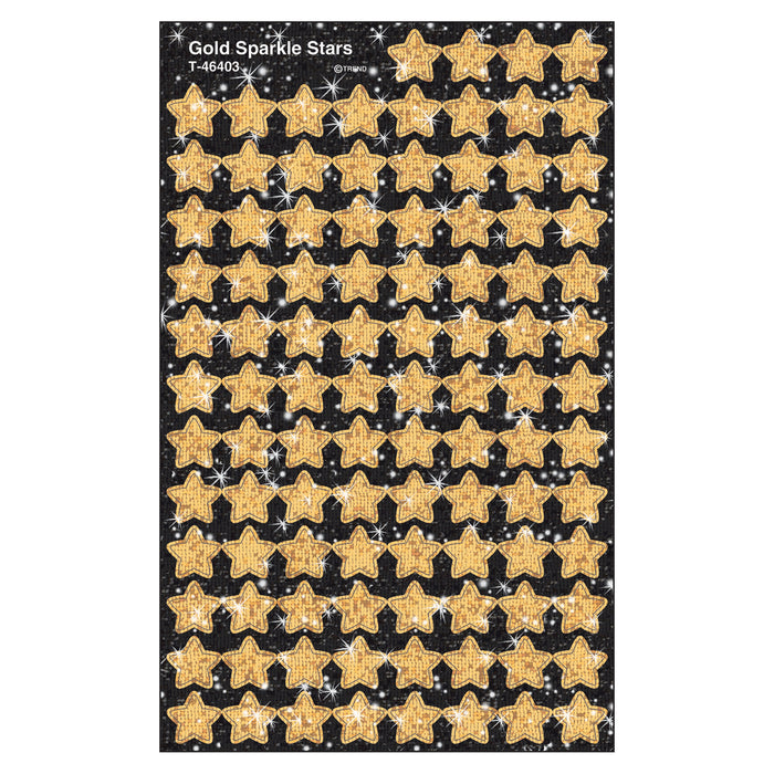 (6 Pk) Supershapes Gold Sparkle Stars 400 Per Pk