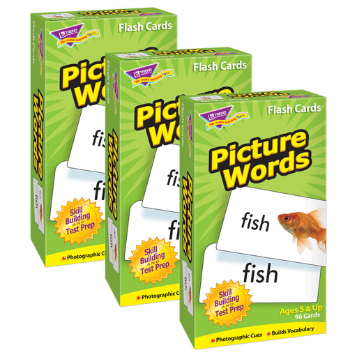Picture Words Skill Drill Flash Cards, 3 Packs