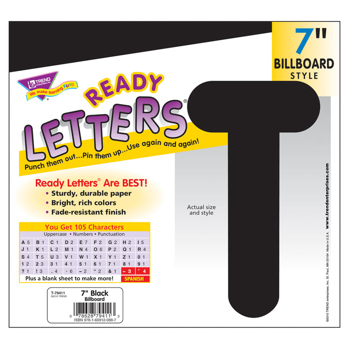 Black Ready Letters 7in Uppercase Billboard Font