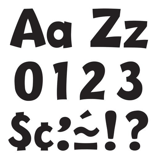 (3 Pk) Ready Letter 4in Playful Blk Uppercase & Lowercase