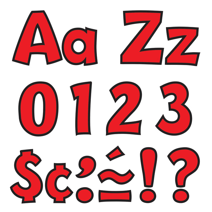 (3 Pk) Ready Letter 4in Playful Red Uppercase & Lowercase