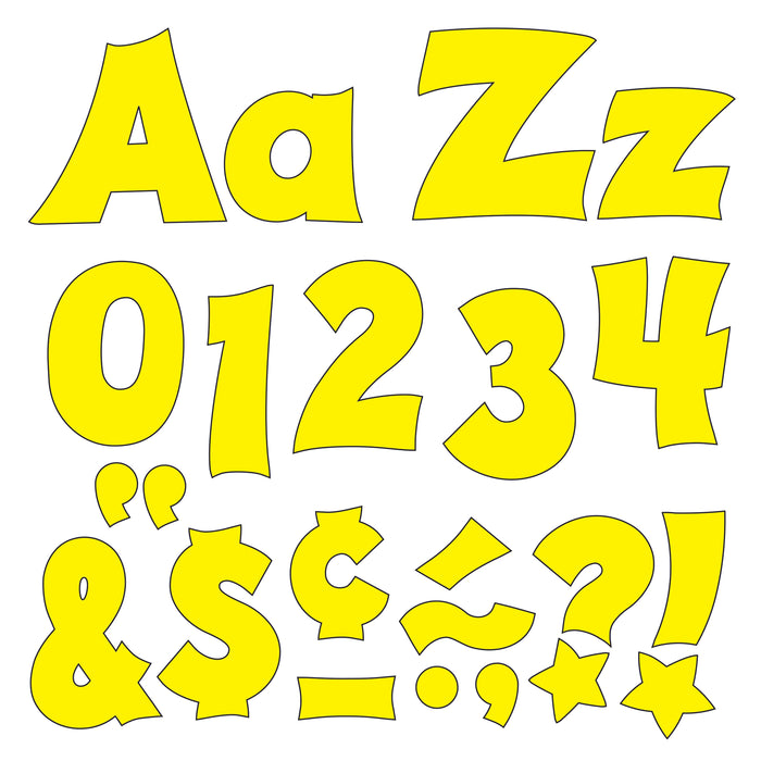 (3 Pk) Ready Letters 4in Yellow Uppercase Lowercase Combo