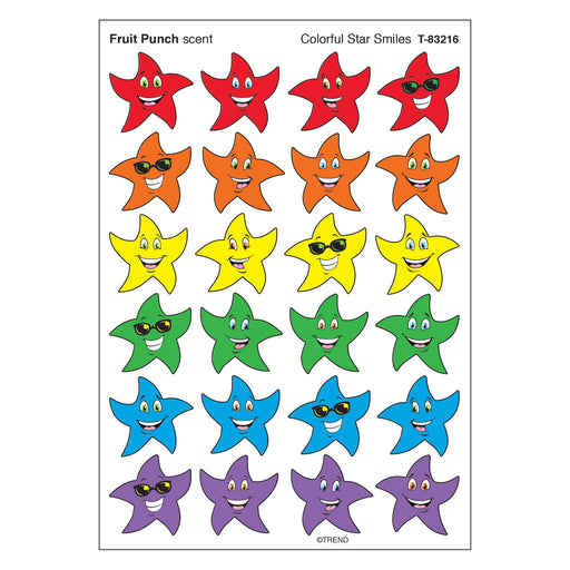 (6 Pk) Stinky Stickers Colorful Star Smile