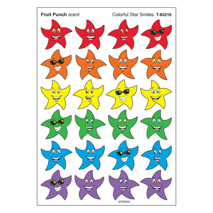 (6 Pk) Stinky Stickers Colorful Star Smile