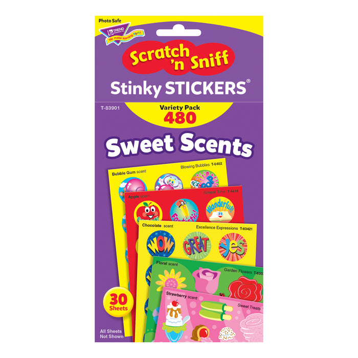 Stinky Stickers Sweet Shapes 480-pk Acid-free Super Saver Pk