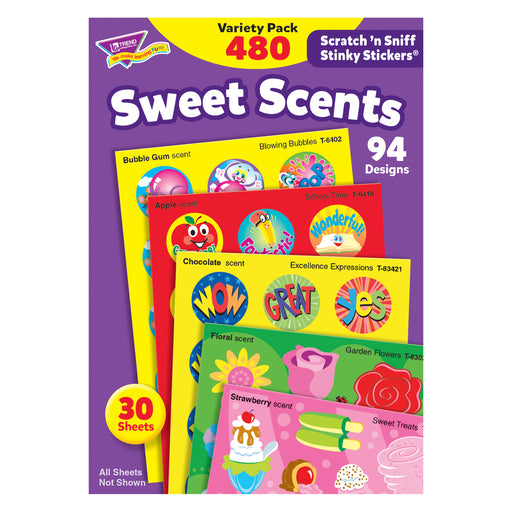Stinky Stickers Sweet Shapes 480-pk Acid-free Super Saver Pk