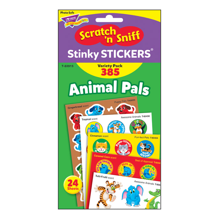 Stinky Stickr Variety Pk Animal Pal Scratch N Sniff