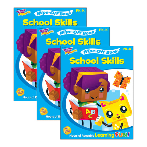 School Skills Wipe-Off® Book Wipe-Off® Book, 28 pgs, Pack of 3