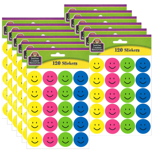 (12 Pk) Happy Faces Stickers