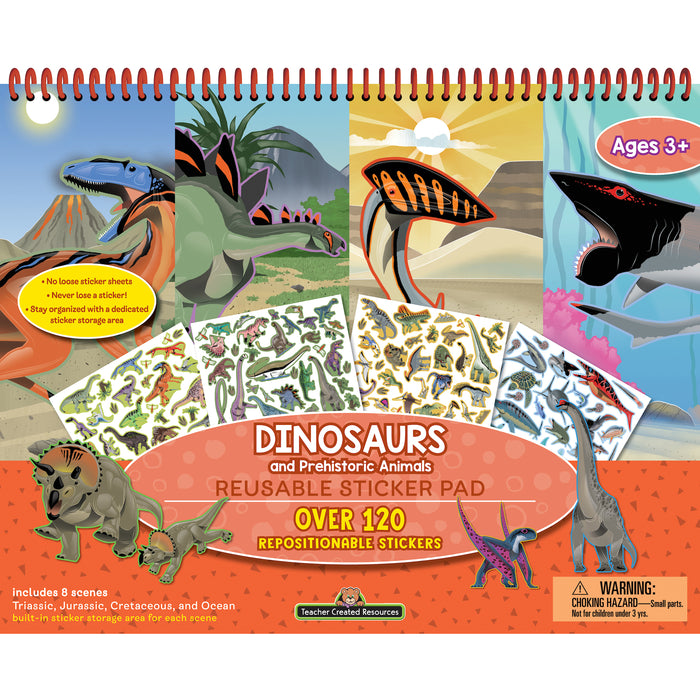 (3 Ea) Dinosaur Reusable Stickr Pad