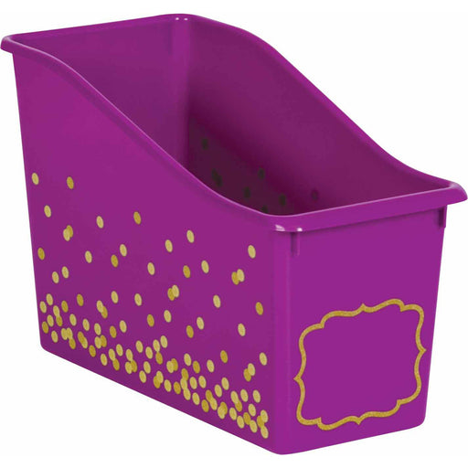 (3 Ea) Purple Confetti Plastic Book Bin