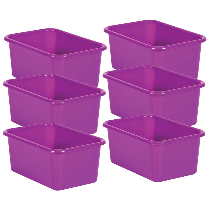 (6 Ea) Purple Small Plastc Storage Bin