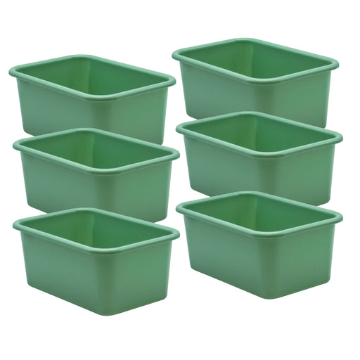 (6 Ea) Green Small Plastic Storage Bin