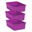 (3 Ea) Purple Large Plastc Storage Bin