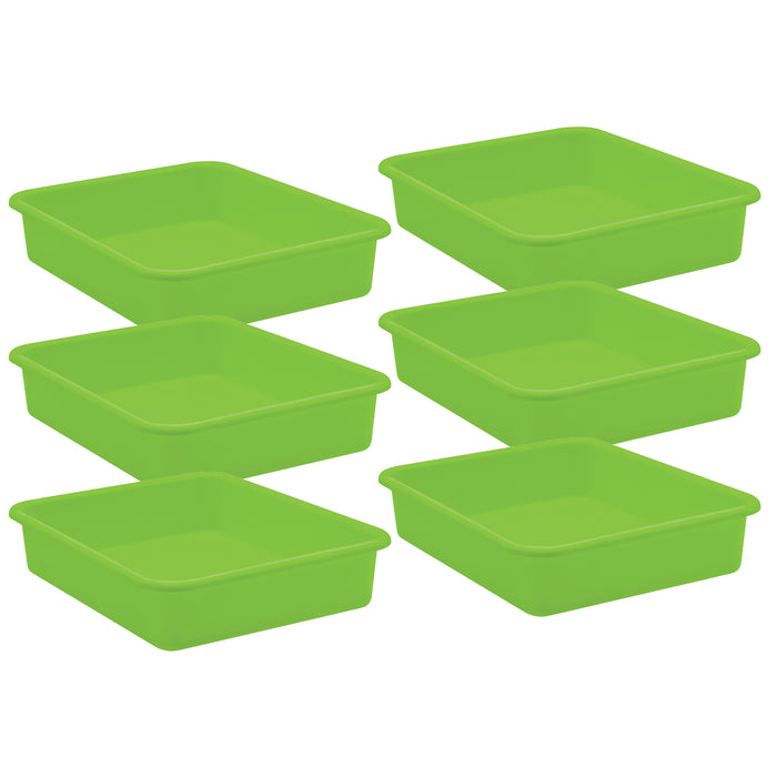 (6 Ea) Lime Large Plastic Letter Tray