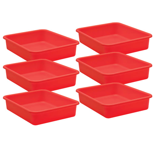(6 Ea) Red Large Plastic Letter Tray