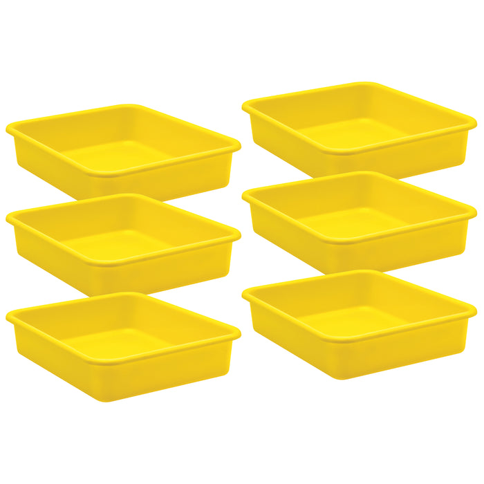 (6 Ea) Yellow Large Plastic Letter Tray