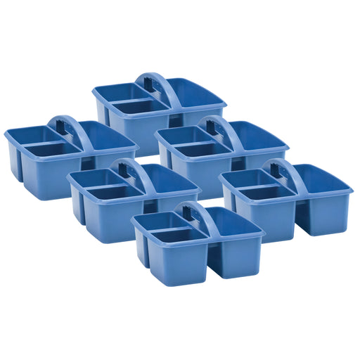 (6 Ea) Slate Blue Plastic Storage Caddy