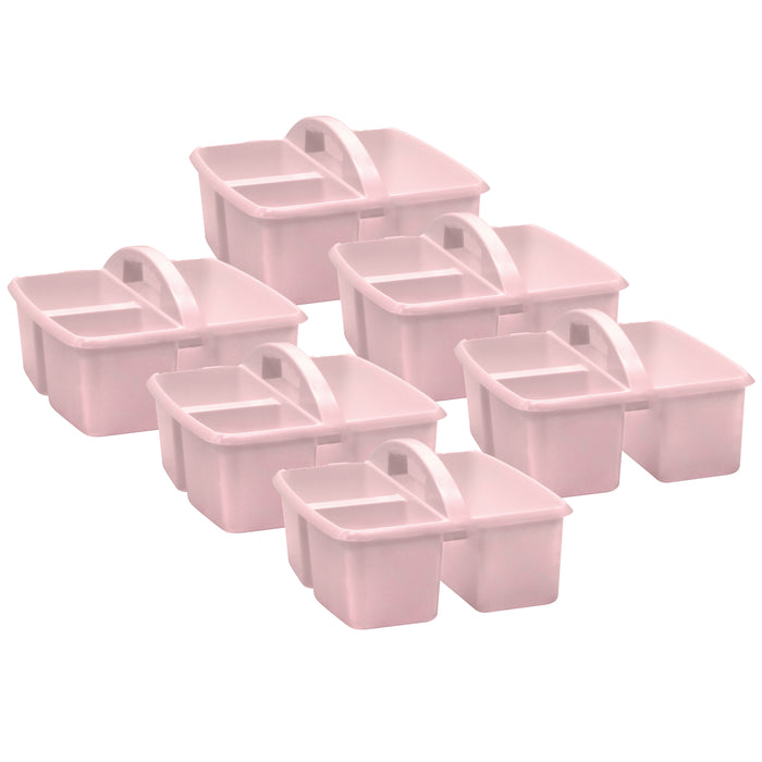 (6 Ea) Blush Plastic Storage Caddy
