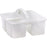 Plastic Storage Caddy, Clear, Pack of 6