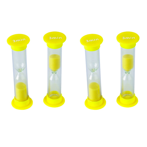 (6 Pk) Small Sand Timer 3 Minute 4 Per Pack