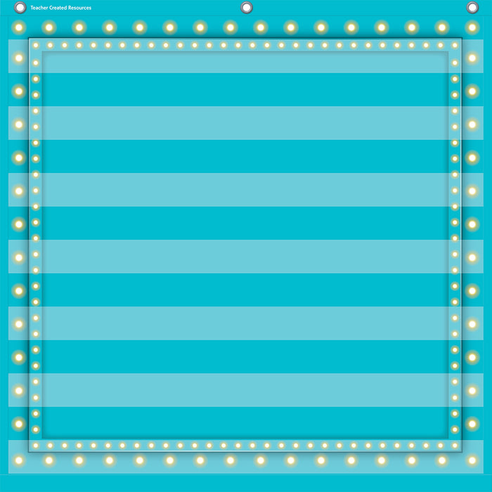 Light Blue Marquee 7 Pocket 28x28 Pocket Chart