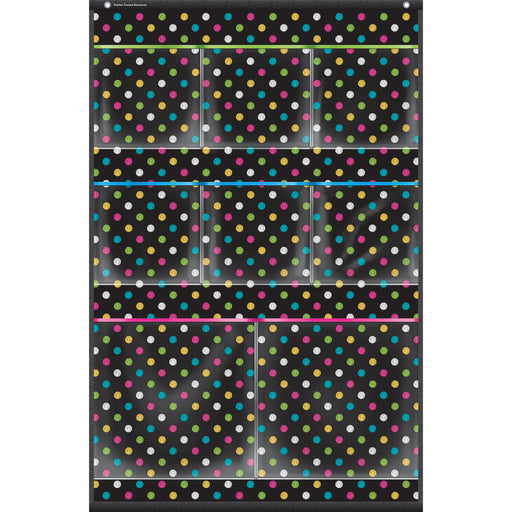 Chalkboard Brights 8 Pocket Storage Pocket Chart Small 15x23