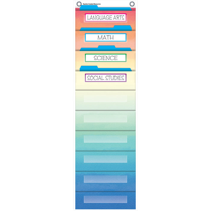 File Storage Pcket Chart Watercolor