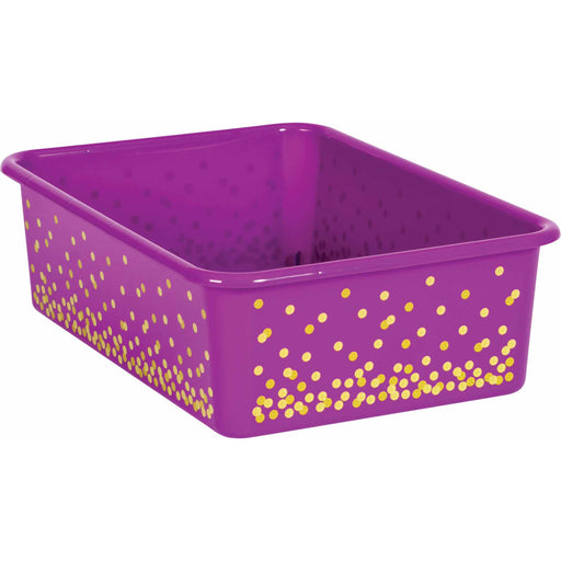 (3 Ea) Purple Confetti Large Plastic Bin